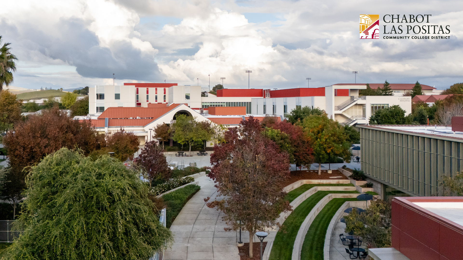 Las Positas College Drone Campus Shot