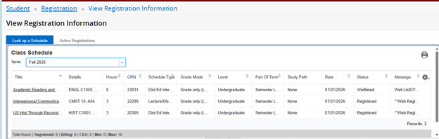 Registration Dashboard 