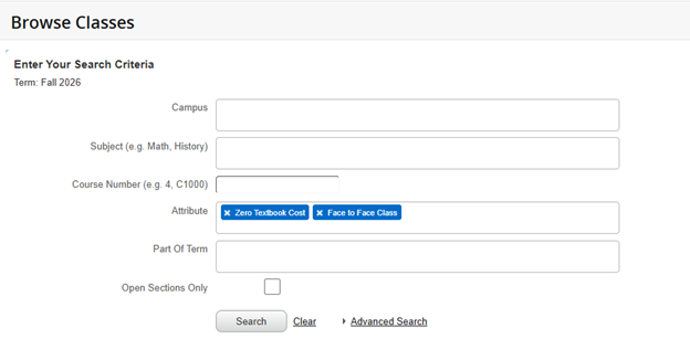 Attributes can be viewed from the Browse Classes link 
