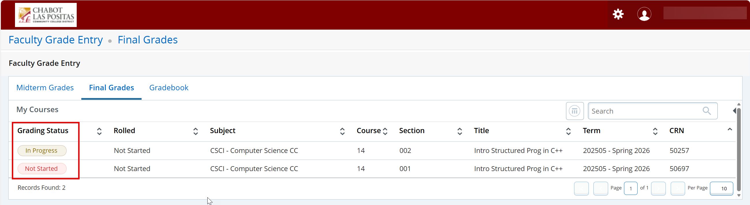 grade status incomplete