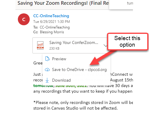 select save to onedrive