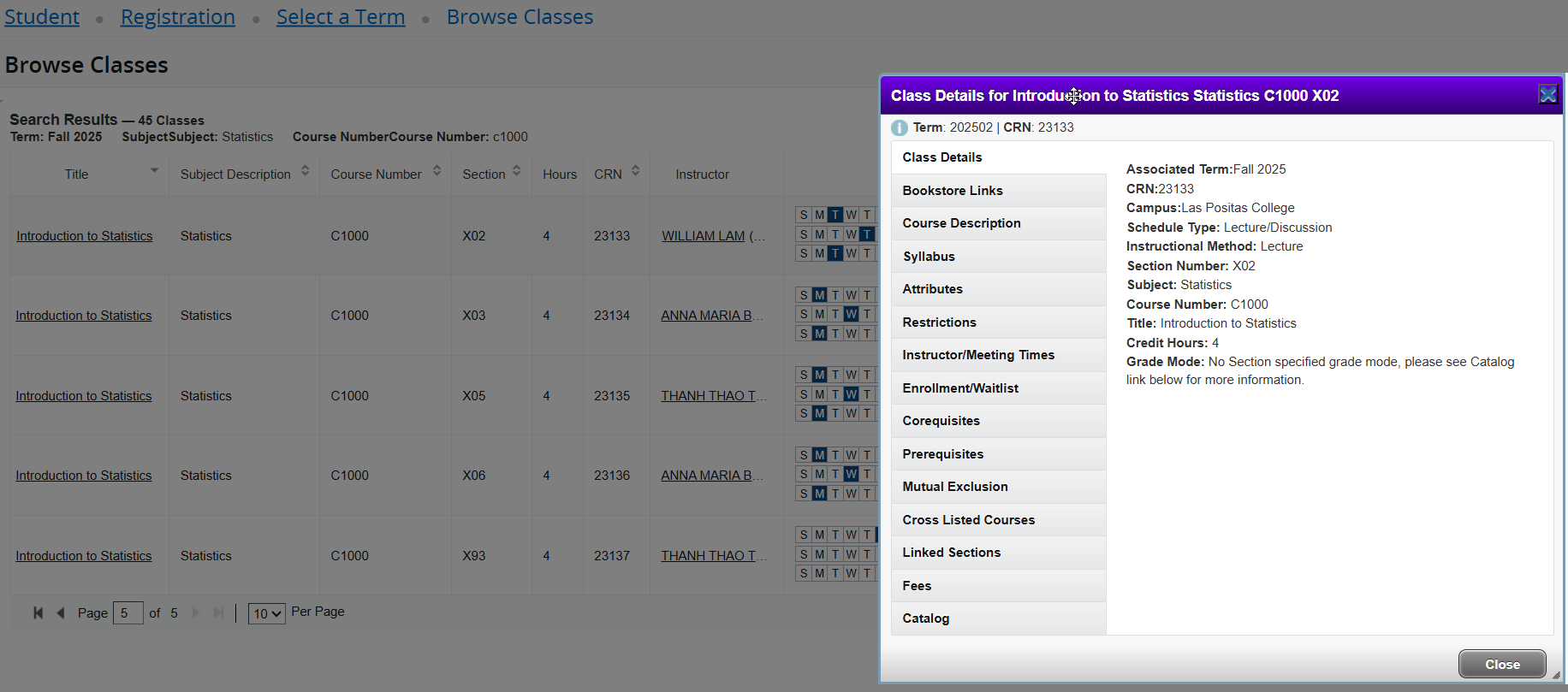 Class Details