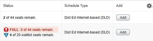 Waitlist Add Button